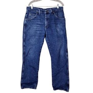 Wrangler Premium Quality Mens Size 34 x 29 Jeans Blue Denim Regular Fit